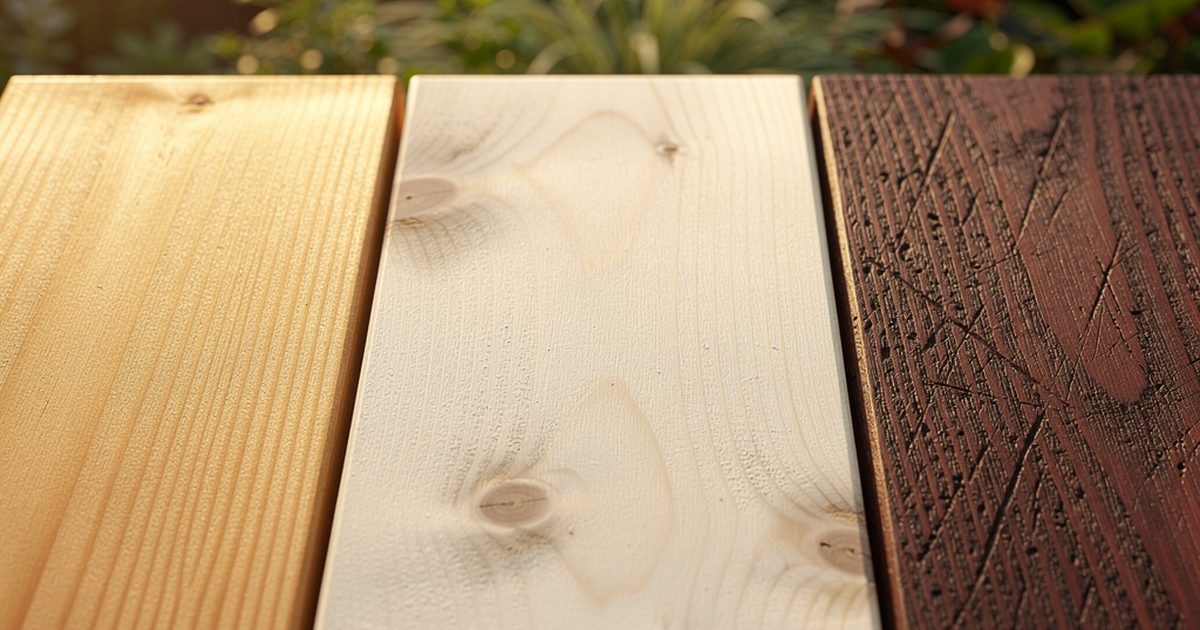 Holz-Hochbeete aus Laerche und Kiefer mit natuerlicher Maserung im Garten