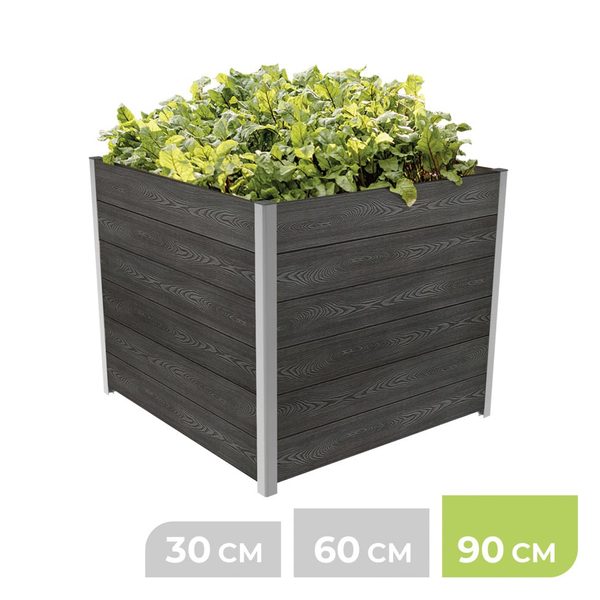 BioGreen ModulMaxx Hochbeet aus WPC, 75 × 75 × 90 cm