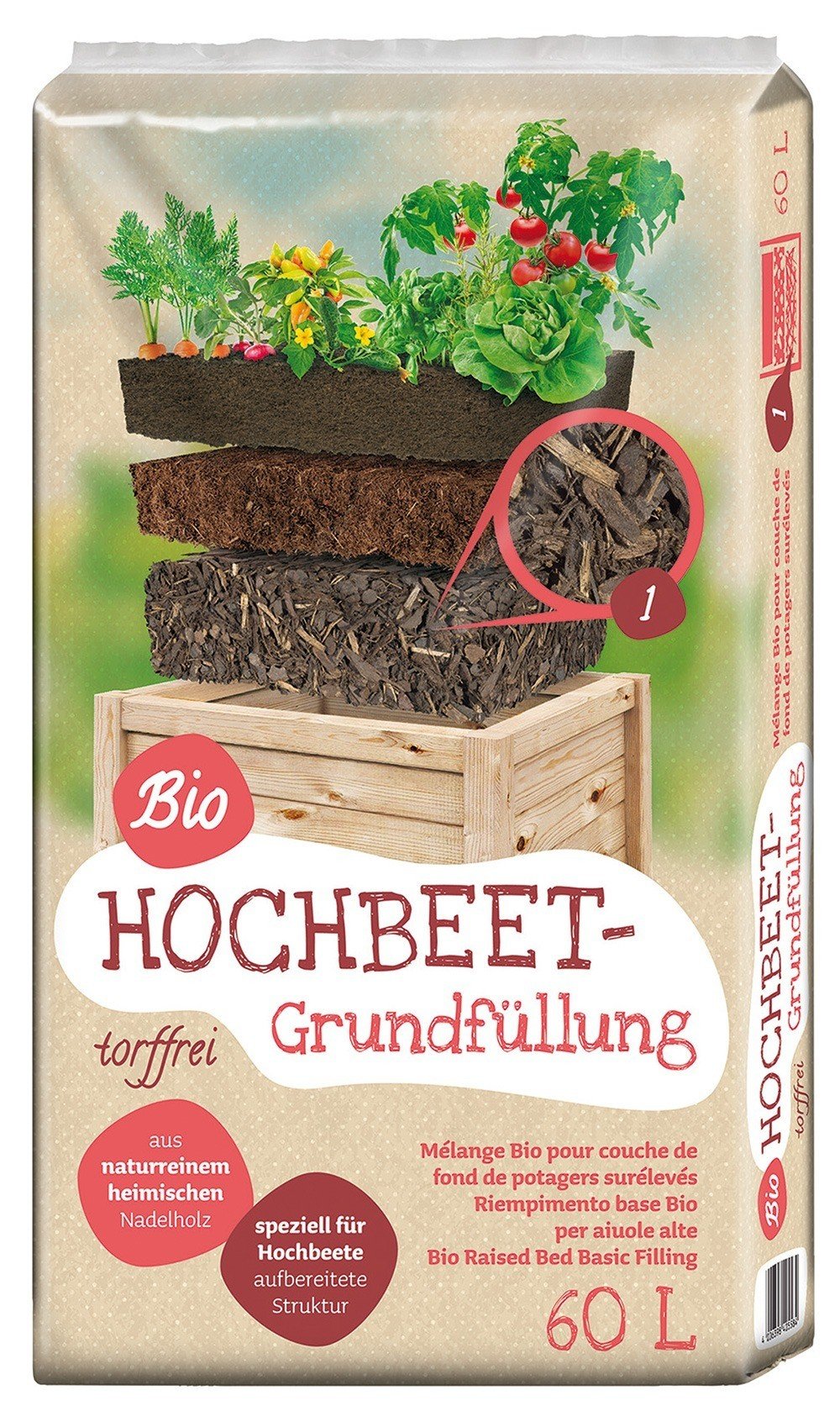 Floragard Universal Bio Hochbeet Grundfüllung 60 L