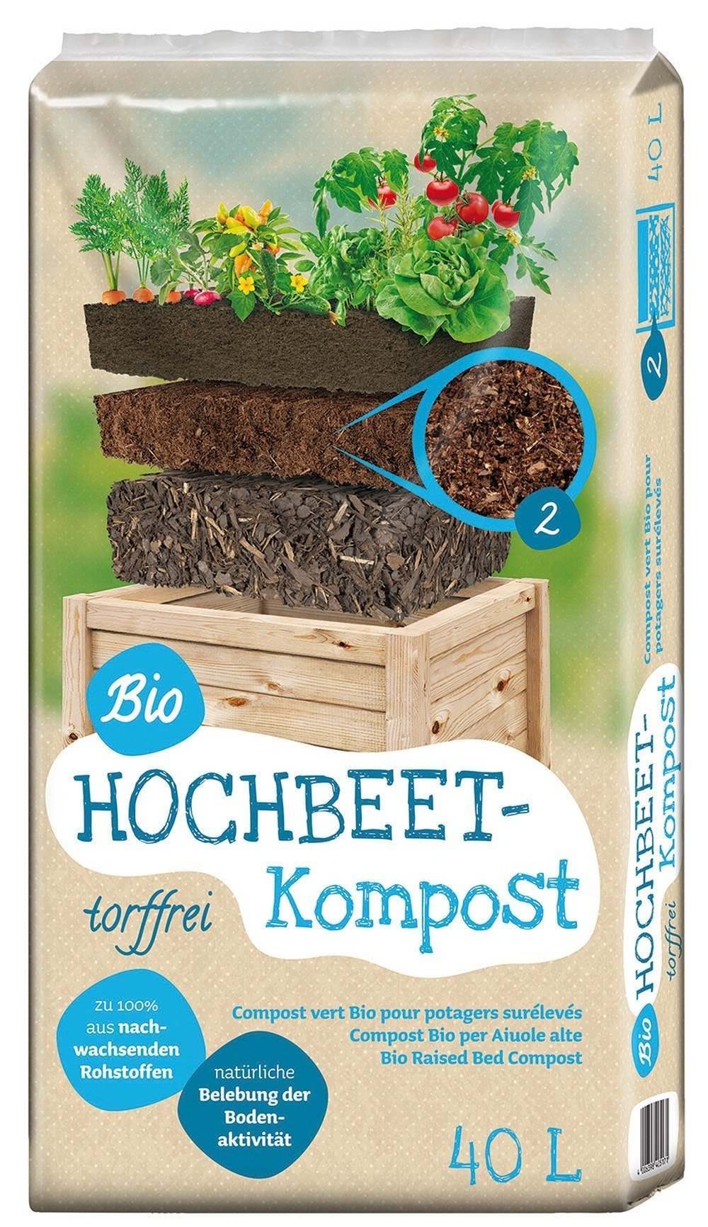 Floragard Bio Hochbeet Kompost 40 L