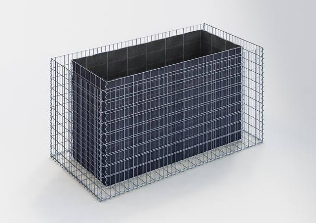 Gabiona Gabionen-Hochbeet 200 × 100 × 100 cm (Maschenweite 5 × 10 cm, Wand 15 cm)