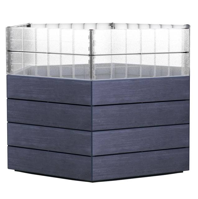 Garantia Hochbeet Ergo Turbo 75 – sechseckiges Steckbeet aus Recycling-Kunststoff