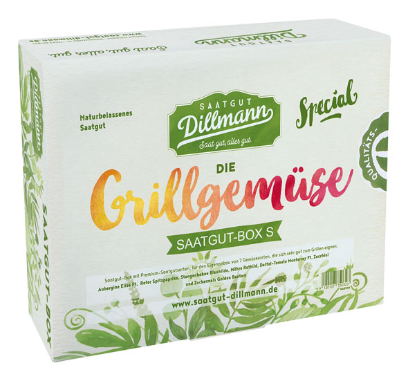 Die Grillgemüse-Saatgut-Box mit 7 Sorten