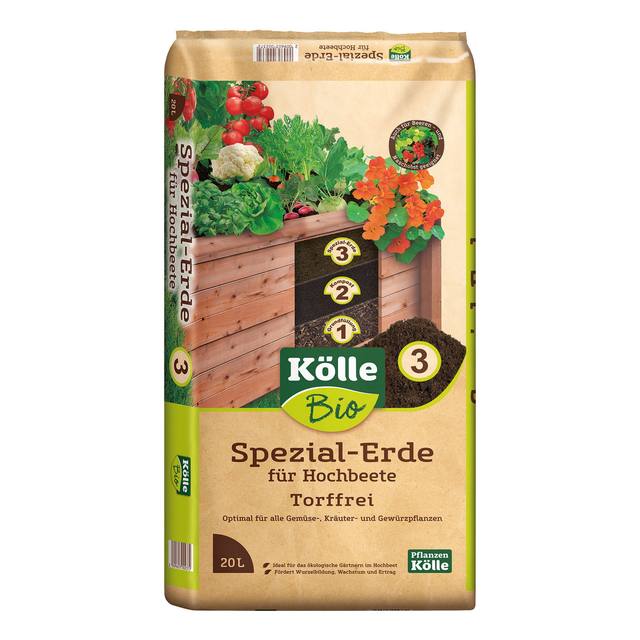 Kölle Bio Hochbeet-Spezialerde torffrei, 20 Liter – Produktfoto des Händlers