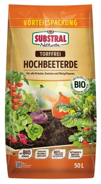 Substral Naturen Bio Hochbeeterde torffrei, 50 Liter – Produktfoto des Händlers