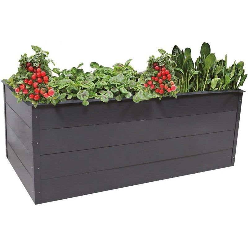 TrendLine Hochbeet Stahl Lech 200×100×76 cm – verzinktes Stahl-Hochbeet mit Schneckenkante