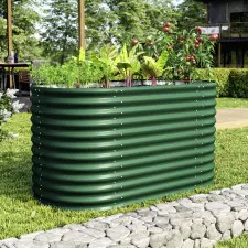 Vitavia Hochbeet Terra 858 in Seegras – 162 × 82 × 86 cm Zincalume-Hochbeet mit 1.200 l Volumen