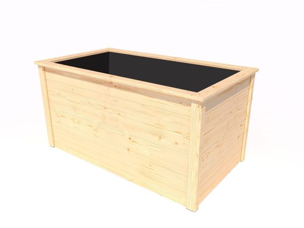 Weka Hochbeet 133 natur, 133 × 72 × 70 cm mit Schutzfolie