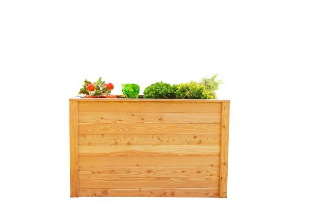 Westmann Hochbeet Laerche 130x65x84 cm langlebiges Laerchenholz